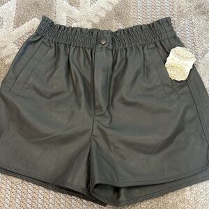 Altar’d State Grey Leather Shorts NEW w tags